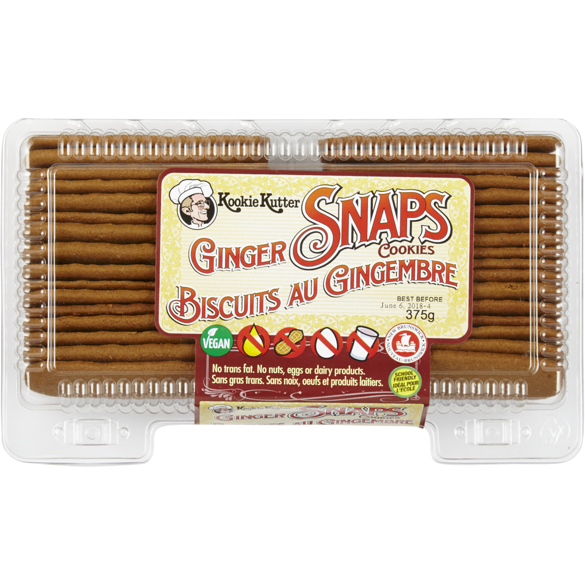 Kookie Kutter Biscuits au gingembre 375 g, 1,68 $/100g