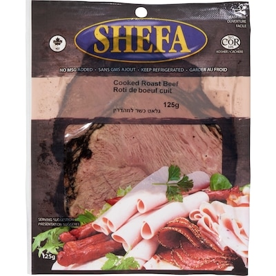 Shefa Kosher Cooked Roast Beef 125 g, $6.80/100g