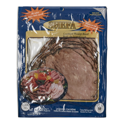 Shefa Rôti de bœuf cuit Shefa casher 125 g, 6,80 $/100g