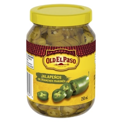 Old El Paso Jalapeños Tranchés Marinés 250 ml, 1,32 $/100ml
