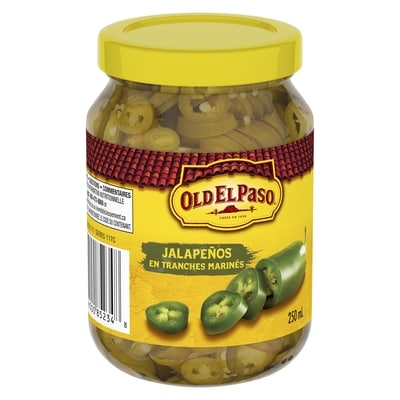 Old El Paso Jalapeños Tranchés Marinés 250 ml, 1,80 $/100ml