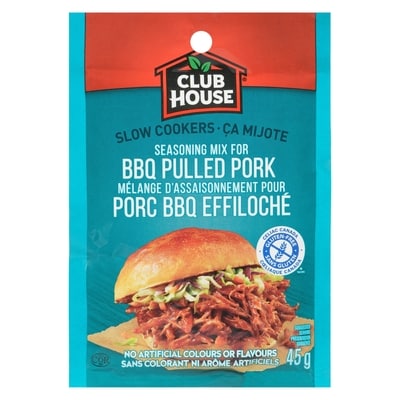 Club House Mélange D'Assaisonnement Pour Porc Bbq Effiloché Ça Mijote 45 g, 5,53 $/100g