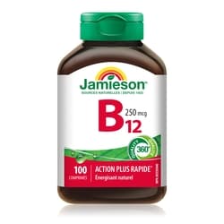 Jamieson Vitamine B12 250 mcg (Méthylcobalamine) 100 ea, 0,11 $/1ch