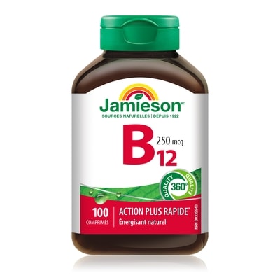 Jamieson Vitamine B12 250 mcg 100 ea, 0,12 $/1ch