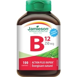 Jamieson Vitamine B12 250 mcg (Méthylcobalamine) 100 ea, 0,12 $/1ch