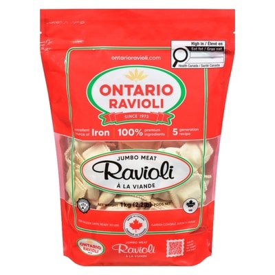 Ontario Ravioli Jumbo Meat Ravioli, Club Pack 1 kg, $1.50/100g