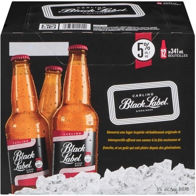 Black Label Bière Black Label (Pièce d’identité requise au moment du ramassage) 12x341.0 ml, 0,51 $/100ml