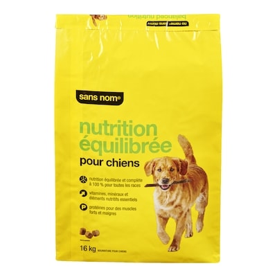 Sans Nom Nutrition équilibrée pour chiens 16 kg, 0,19 $/100g