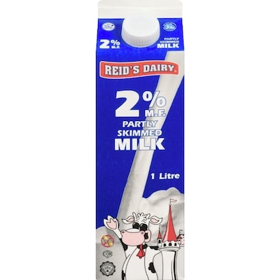 Reids 2% Milk 1 l, $0.39/100ml