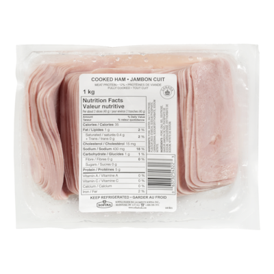 Fletcher's Cooked Ham, Club Pack Sliced 1 kg, $1,049.00/100kg