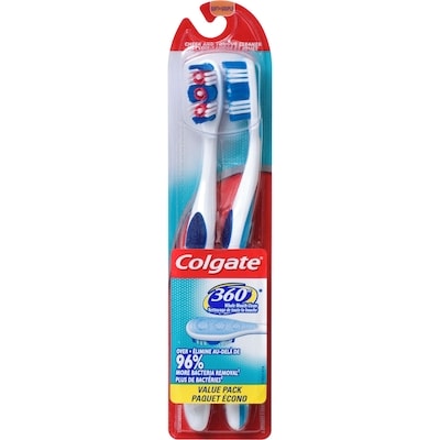 Colgate 360° Toothbrush with Tongue and Cheek Cleaner, Soft  2x1.0 ea, $5.50/1ea
