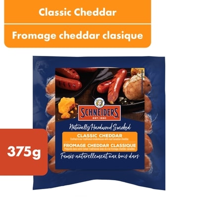 Schneiders Smoked Sausage, Classic Cheddar 375 g, $2.66/100g