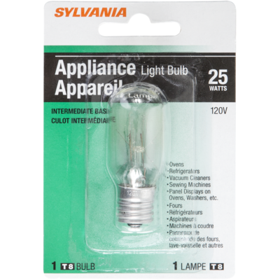 Sylvania T8 Appliance 25W Light Bulb 1 ea, $6.00/1ea