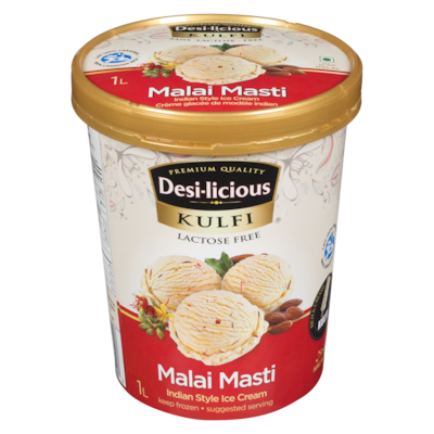 Gelda Ice Cream Malai Masti 1 l, $0.80/100ml