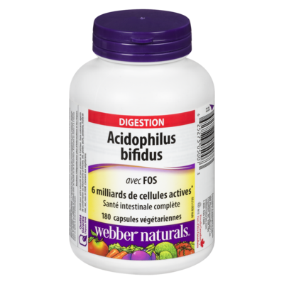 Webber Naturals Acidophilus avec bifidus et fos 180 ea, 0,13 $/1ch
