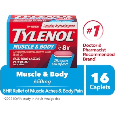 Tylenol Muscle Aches & Body Pain 16 ea, $0.37/1ea