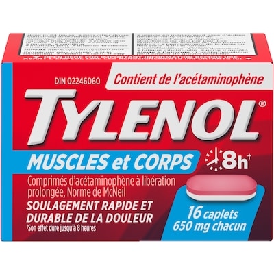 Tylenol Douleurs musculaires et courbatures 16 ea, 0,37 $/1ch