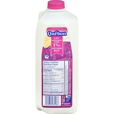 QUEBON 1% Milk 2 l, $0.22/100ml