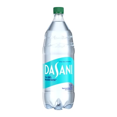 Dasani Water Bottle 1.5 l, $0.35/100ml