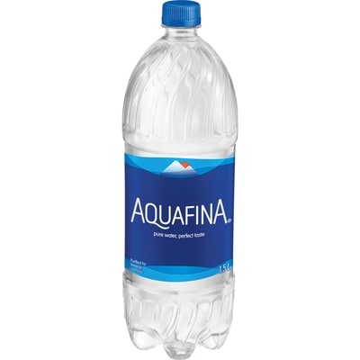 AQUAFINA Water 1.5 l, $0.12/100ml