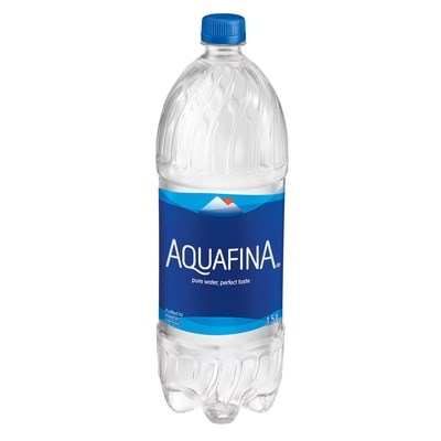 AQUAFINA Water 1.5 l, $0.19/100ml