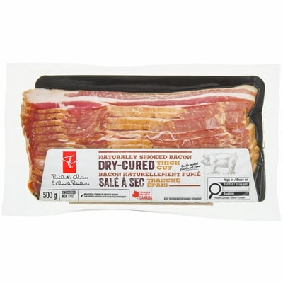 le Choix du Président Bacon Salé À Sec 500 g, 2,00 $/100g
