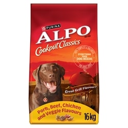 Purina Alpo Cookout Classics Pork, Beef, Chicken & Veggie, Dry Dog Food 16 kg, $0.25/100g
