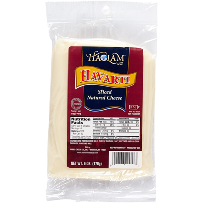 Haolam Kosher Sliced Cheese, Cheddar 198 g, $6.06/100g