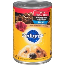Pedigree CHOICE CUTS With Real Beef 630 g, $0.63/100g