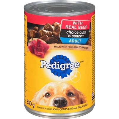 Pedigree CHOICE CUTS With Real Beef 630 g, $0.40/100g
