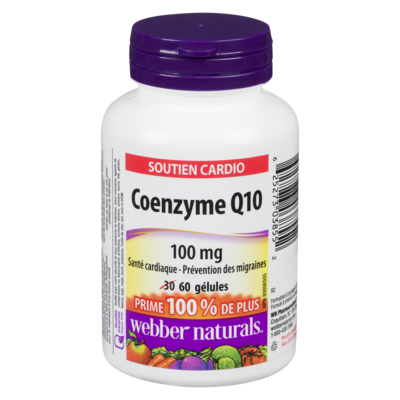 Webber Naturals Masque au coenzyme Q10 100 mg 60 ea, 0,39 $/1ch