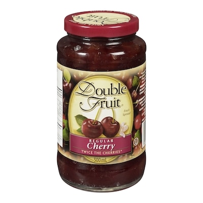 Smuckers Double Fruit Regular Cherry Fruit Spread 500 ml, $1.30/100ml