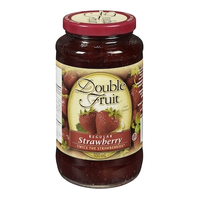 Smuckers Double Fruit Regular Strawberry Fruit Spread 500 ml, $1.30/100ml