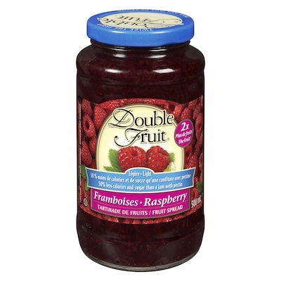 Smucker’s Fruit Légère tartinade de framboises 500 ml, 1,40 $/100ml