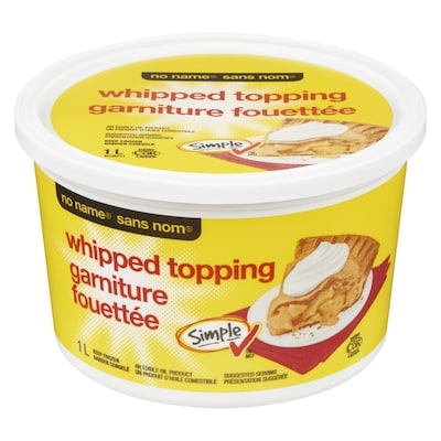 No Name Whipped Topping 1 l, $0.35/100ml