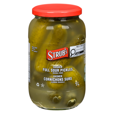 Strub’s Cornichons cachère à l’aneth 1 l, 0,75 $/100ml
