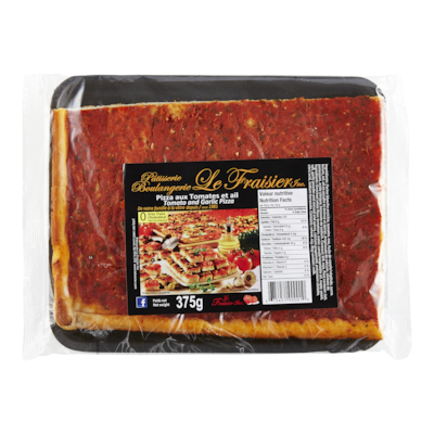 Fraisier Pizza tomate et ail 375 g, 1,07 $/100g