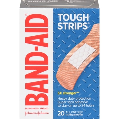 Band-Aid Tough-Strips 20 ea, $0.30/1ea