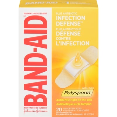 Band-Aid Antibiotic Plus 20 ea, $0.35/1ea