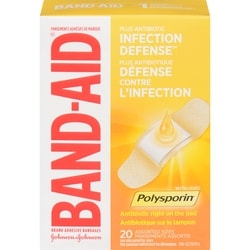 Band-Aid Pansements Plus Antibiotique 20 ea, 0,34 $/1ch