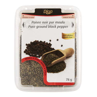 Dion Poivre noir pur 78 g, 7,69 $/100g