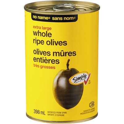 No Name Extra Large Whole Ripe Olives 398 ml, $0.58/100ml