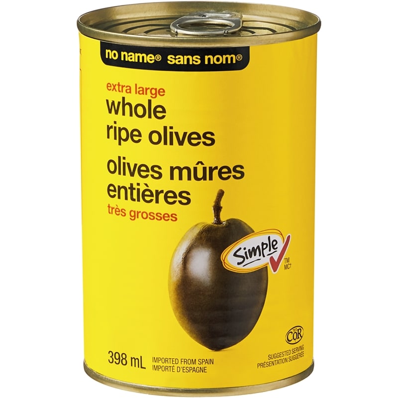 No Name Extra Large Whole Ripe Olives - 398 ml | Wholesale Club