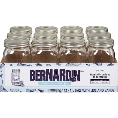 Bernardin 1L Decorative Wide Mouth Mason Jar 12 l, $0.19/100ml