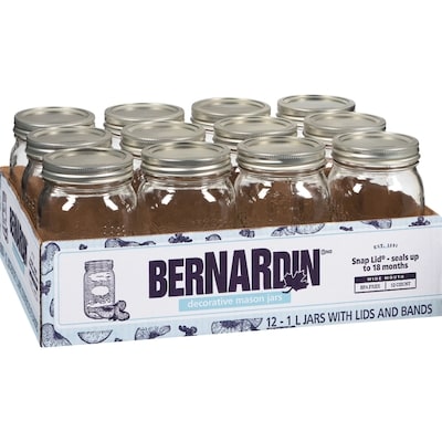 1L Decorative Wide Mouth Mason Jar