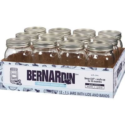 1L Decorative Wide Mouth Mason Jar