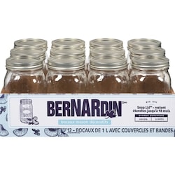 Bernardin Bocal Mason décoratif à grande ouverture 1 L 12 l, 0,21 $/100ml