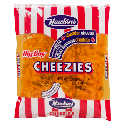 Hawkins Cheezies 420 g, $1.55/100g