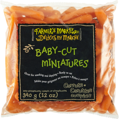 Farmer's Market Mini Carrots 340 g, $1.18/100g