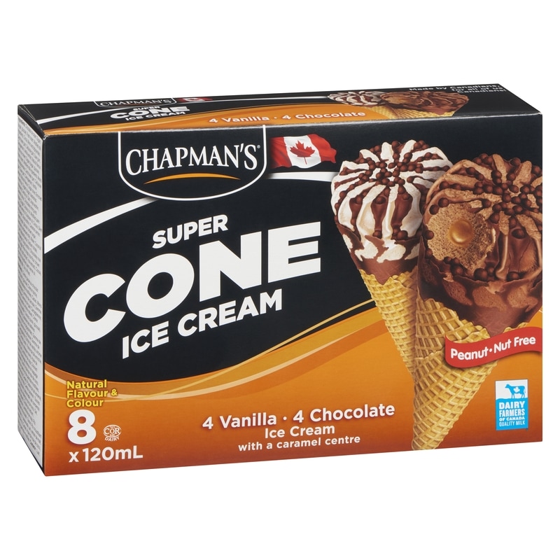 Super Cone Chocolate and Vanilla Ice Cream with Caramel Centre